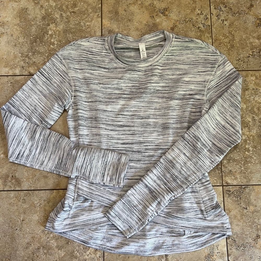 Lululemon Gray Striped Women's Top